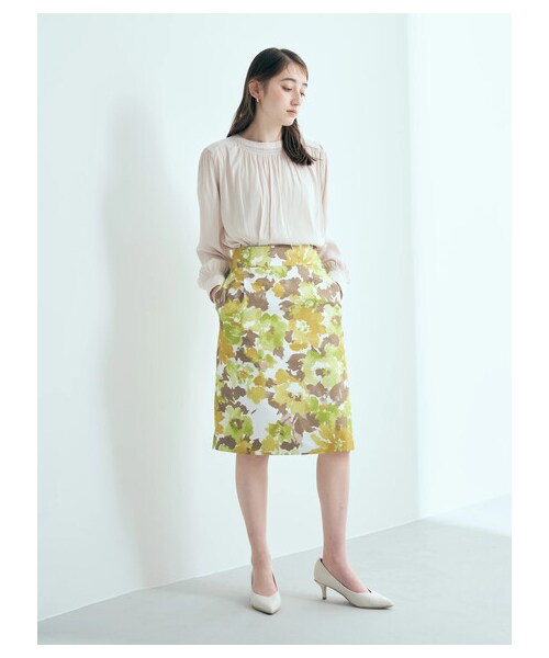 YECCA VECCA（イェッカヴェッカ）の「2wayシャーリングブラウス（トップス・オフホワイト/イエロー/ミント/ネイビー・F）」の22枚目の写真