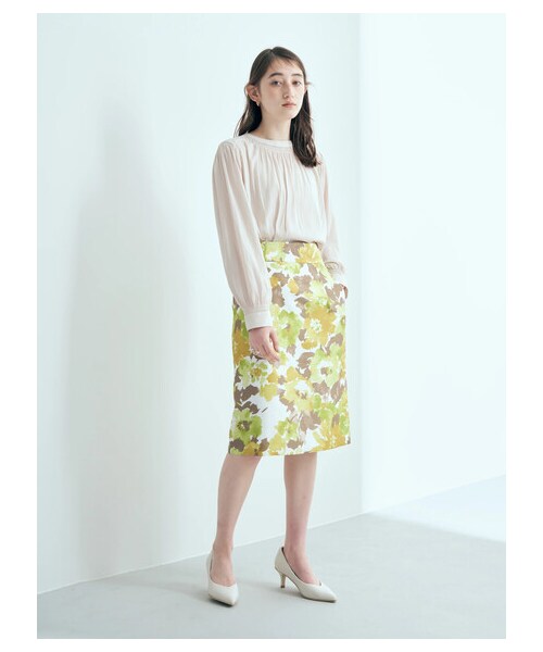 YECCA VECCA（イェッカヴェッカ）の「2wayシャーリングブラウス（トップス・オフホワイト/イエロー/ミント/ネイビー・F）」の21枚目の写真