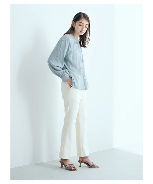 YECCA VECCA（イェッカヴェッカ）の「2wayシャーリングブラウス（トップス・オフホワイト/イエロー/ミント/ネイビー・F）」の11枚目の写真