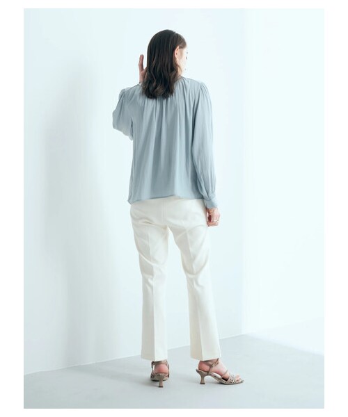 YECCA VECCA（イェッカヴェッカ）の「2wayシャーリングブラウス（トップス・オフホワイト/イエロー/ミント/ネイビー・F）」の14枚目の写真