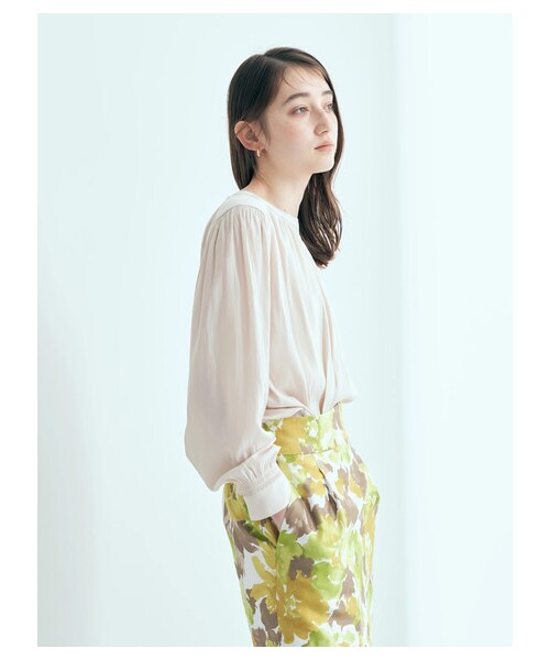 YECCA VECCA（イェッカヴェッカ）の「2wayシャーリングブラウス（トップス・オフホワイト/イエロー/ミント/ネイビー・F）」の18枚目の写真