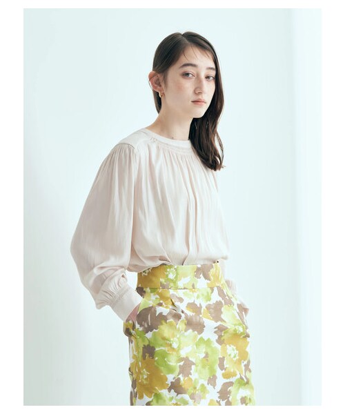 YECCA VECCA（イェッカヴェッカ）の「2wayシャーリングブラウス（トップス・オフホワイト/イエロー/ミント/ネイビー・F）」の16枚目の写真