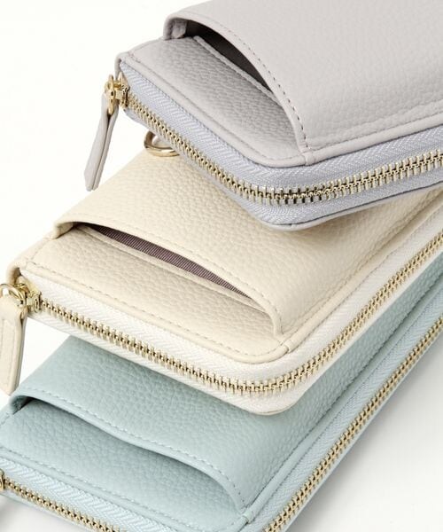 BAYFLOW（ベイフロー）の「モバイルミニウォレットショルダー（バッグ・レディース・グレー15/ブラック19/アイボリー52/GRN1・F）」の19枚目の写真