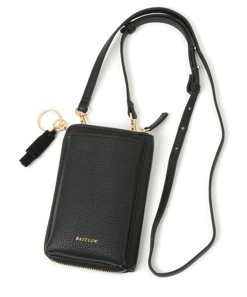 BAYFLOW（ベイフロー）の「モバイルミニウォレットショルダー（バッグ・レディース・グレー15/ブラック19/アイボリー52/GRN1・F）」の2枚目の写真