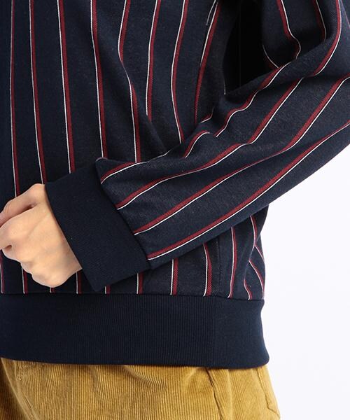 DOUBLE NAME（ダブルネーム）の「レジメンタルストライプ柄プルオーバートップス（トップス・レディース・ネイビー/キナリ/杢グレー・FREE）」の6枚目の写真