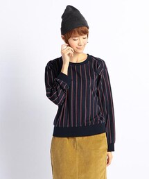 DOUBLE NAME | レジメンタルストライプ柄プルオーバートップス(トップス)