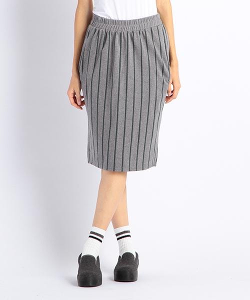 DOUBLE NAME（ダブルネーム）の「レジメンタルストライプ柄タイト