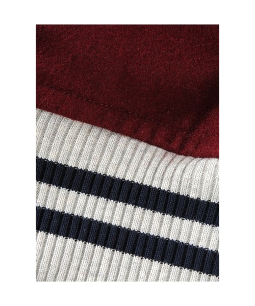 mercibeaucoup,（メルシーボークー）の「メルシーボークー、 / くびもこコート / コート（ジャケット/アウター・レディース・wine/charcoal gray・01）」の4枚目の写真