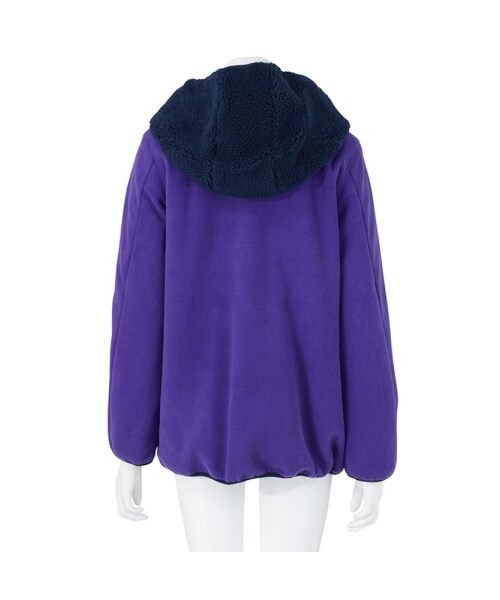 mercibeaucoup,（メルシーボークー）の「メルシーボークー、 / Ｂ：モケシーク / コート（ジャケット/アウター・レディース・beige/purple/black・01）」の4枚目の写真