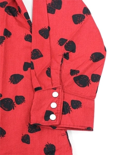 RNA（アールエヌエー）の「ストロベリーハートシャツワンピ（ワンピース/ドレス・レディース・ブラック/ネイビー/ダークレッド・M）」の7枚目の写真