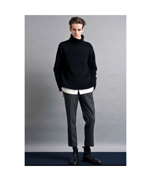 A（エィス）の「DISCOVERED ディスカバード DC-AW14-KN-06 WIDE BORDER KNIT ブラック×ブラック（その他トップス・メンズ・その他）」の4枚目の写真