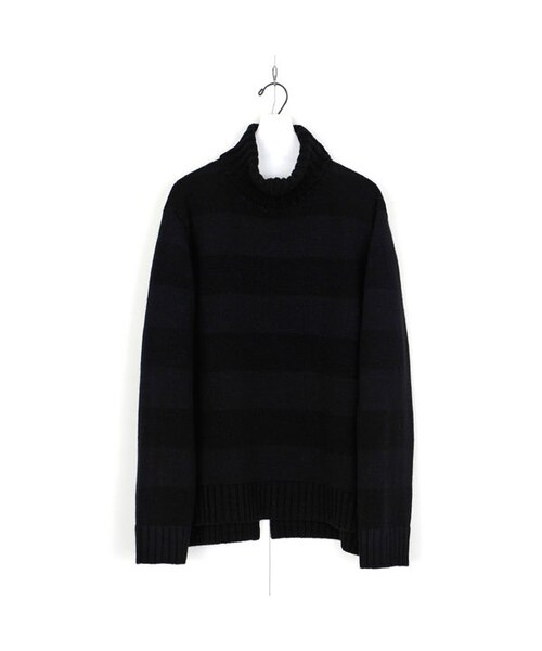 A（エィス）の「DISCOVERED ディスカバード DC-AW14-KN-06 WIDE BORDER KNIT ブラック×ブラック（その他トップス・メンズ・その他）」の3枚目の写真