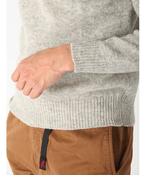 BEAVER（ビーバー）の「別注 天竺シェットランドニット (132)（トップス・メンズ・GREY/PINK/NAVY/MUSTERD/GREEN/BLUE・M/L）」の5枚目の写真