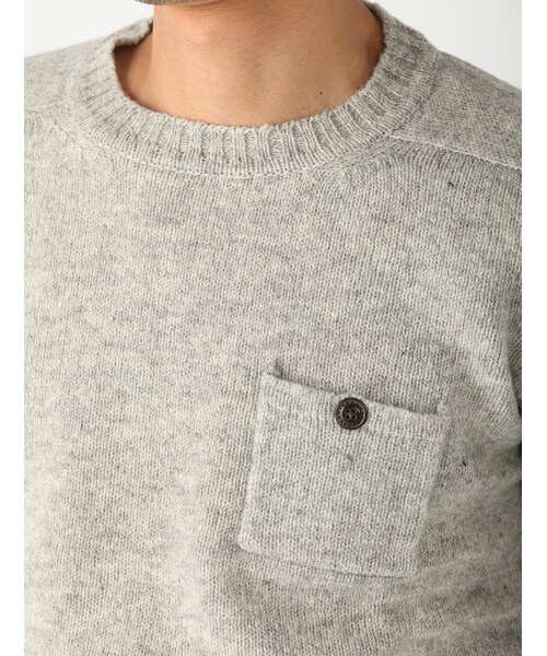 BEAVER（ビーバー）の「別注 天竺シェットランドニット (132)（トップス・メンズ・GREY/PINK/NAVY/MUSTERD/GREEN/BLUE・M/L）」の4枚目の写真