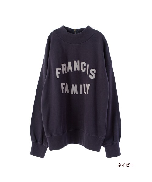 w closet（ダブルクローゼット）の「FRANCIS FAMILY裏毛プルオーバー（トップス・レディース・L.ブルー/L.ピンク/グリーン/ネイビー・FREE）」の5枚目の写真