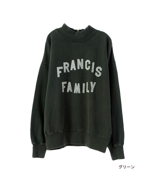 w closet（ダブルクローゼット）の「FRANCIS FAMILY裏毛プルオーバー（トップス・レディース・L.ブルー/L.ピンク/グリーン/ネイビー・FREE）」の4枚目の写真