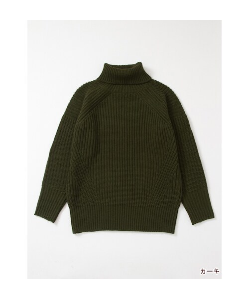 w closet（ダブルクローゼット）の「3G片畦編みタートルニットプルオーバー（トップス・レディース・オフホワイト/S.ピンク/カーキ・FREE）」の4枚目の写真