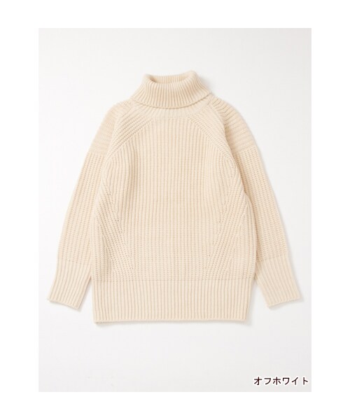 w closet（ダブルクローゼット）の「3G片畦編みタートルニットプルオーバー（トップス・レディース・オフホワイト/S.ピンク/カーキ・FREE）」の2枚目の写真