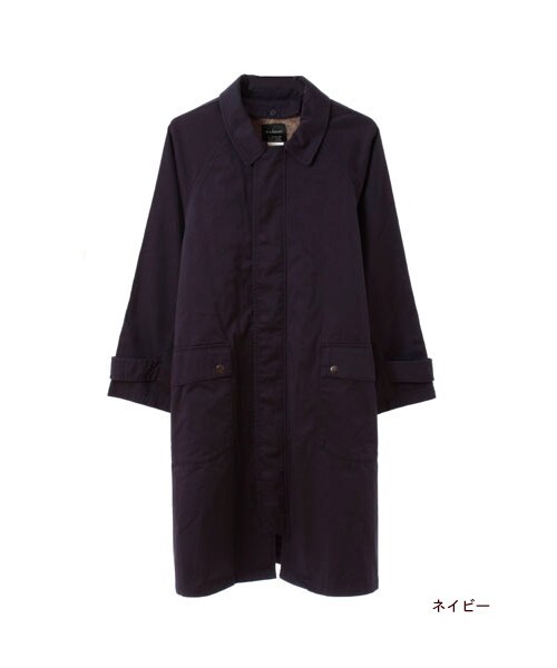 w closet(ダブルクローゼット)の「コットンツイルボーイフレンドコート(トップス・レディース・サンドベージュ/ネイビー・FREE)」の3枚目の写真