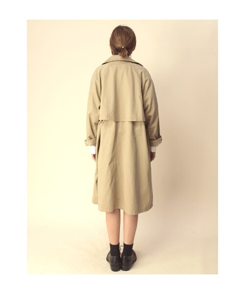 w closet(ダブルクローゼット)の「コットンツイルボーイフレンドコート(トップス・レディース・サンドベージュ/ネイビー・FREE)」の5枚目の写真