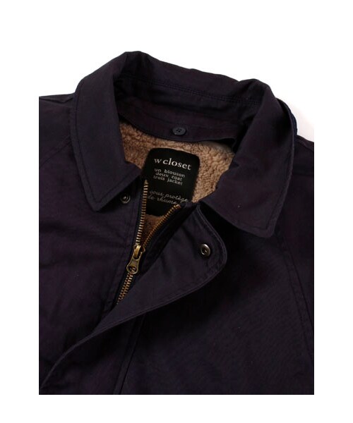 w closet(ダブルクローゼット)の「コットンツイルボーイフレンドコート(トップス・レディース・サンドベージュ/ネイビー・FREE)」の6枚目の写真