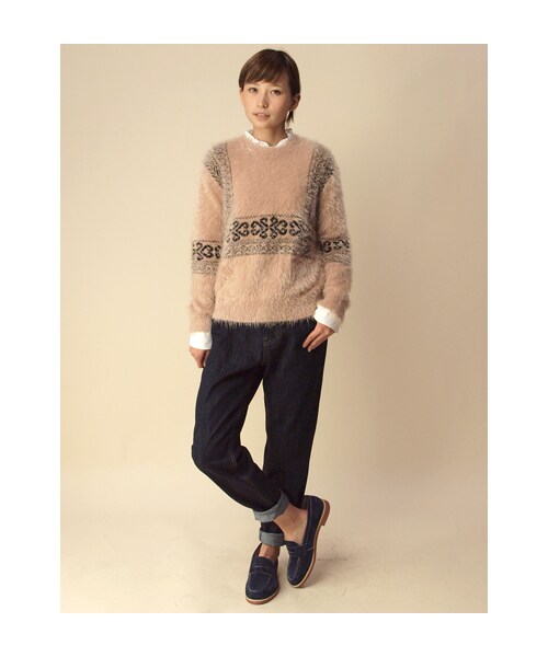 w closet（ダブルクローゼット）の「10ozスラブインディゴデニムボーイフレンドパンツ（パンツ・レディース・ブルー/ワンウォッシュ/ダメージ・FREE）」の12枚目の写真