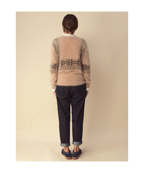 w closet（ダブルクローゼット）の「10ozスラブインディゴデニムボーイフレンドパンツ（パンツ・レディース・ブルー/ワンウォッシュ/ダメージ・FREE）」の6枚目の写真