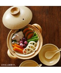 Madu（マディ）の「線彫黄瀬戸 土鍋揃 (化粧箱入り)（）」 - WEAR