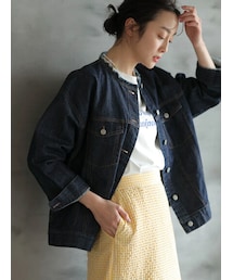 Green　Parks | ノーカラーデニムジャケット(ジャケット/アウター)