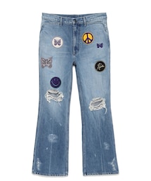 Needles | Assorted Patches Boot-Cut Jean -13oz C/L Denim / Distressed(パンツ)