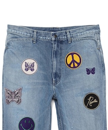 パンツ Needles Assorted Patches boot cut Jean S Assorted Patches Boot-Cut Jean -13oz C/L Denim / D (KP140