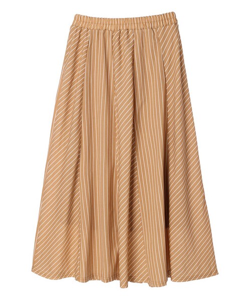 Green　Parks（グリーンパークス）の「・RAY CASSIN ストライプフレアハギスカート（スカート・ブラック/ピンク/ベージュ/カーキ・F）」の21枚目の写真