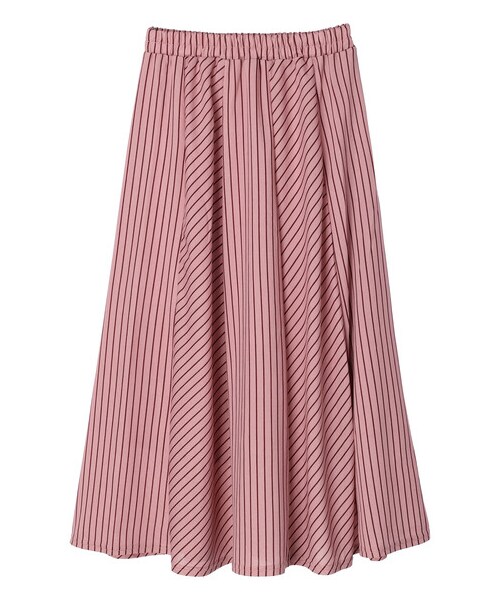 Green　Parks（グリーンパークス）の「・RAY CASSIN ストライプフレアハギスカート（スカート・ブラック/ピンク/ベージュ/カーキ・F）」の13枚目の写真