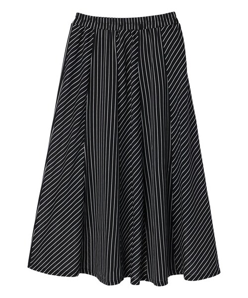 Green　Parks（グリーンパークス）の「・RAY CASSIN ストライプフレアハギスカート（スカート・ブラック/ピンク/ベージュ/カーキ・F）」の19枚目の写真
