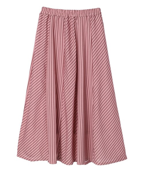 Green　Parks（グリーンパークス）の「・RAY CASSIN ストライプフレアハギスカート（スカート・ブラック/ピンク/ベージュ/カーキ・F）」の20枚目の写真