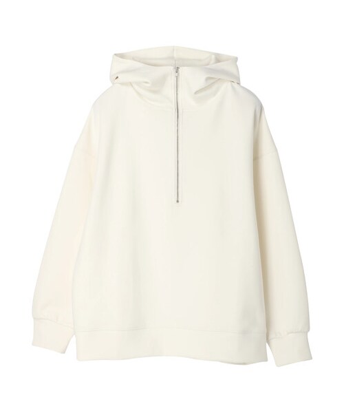 Green　Parks（グリーンパークス）の「・ELENCARE DUE ハーフZIPパーカー（トップス・オフホワイト/ブラック/イエロー/グリーン・F）」の16枚目の写真