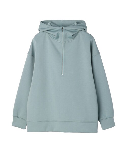 Green　Parks（グリーンパークス）の「・ELENCARE DUE ハーフZIPパーカー（トップス・オフホワイト/ブラック/イエロー/グリーン・F）」の19枚目の写真