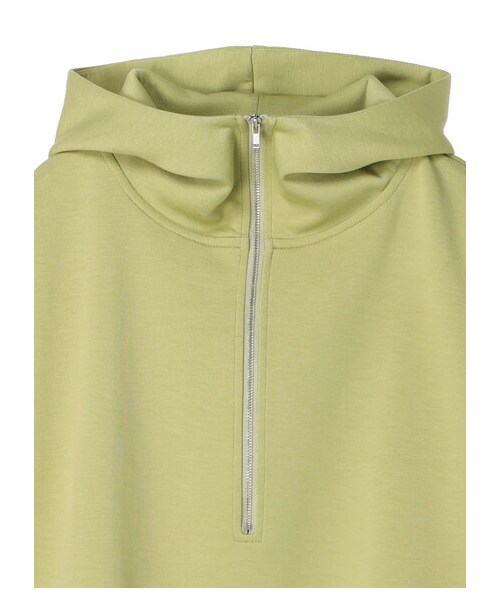 Green　Parks（グリーンパークス）の「・ELENCARE DUE ハーフZIPパーカー（トップス・オフホワイト/ブラック/イエロー/グリーン・F）」の10枚目の写真