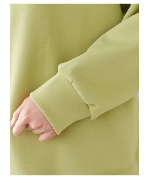 Green　Parks（グリーンパークス）の「・ELENCARE DUE ハーフZIPパーカー（トップス・オフホワイト/ブラック/イエロー/グリーン・F）」の6枚目の写真