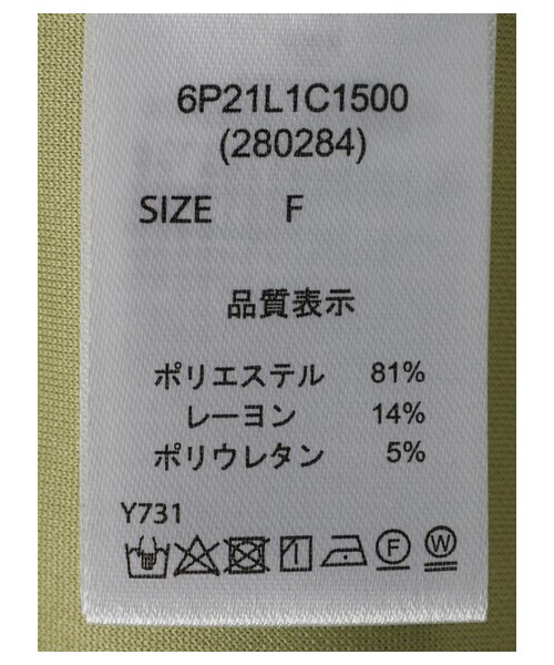 Green　Parks（グリーンパークス）の「・ELENCARE DUE ハーフZIPパーカー（トップス・オフホワイト/ブラック/イエロー/グリーン・F）」の13枚目の写真