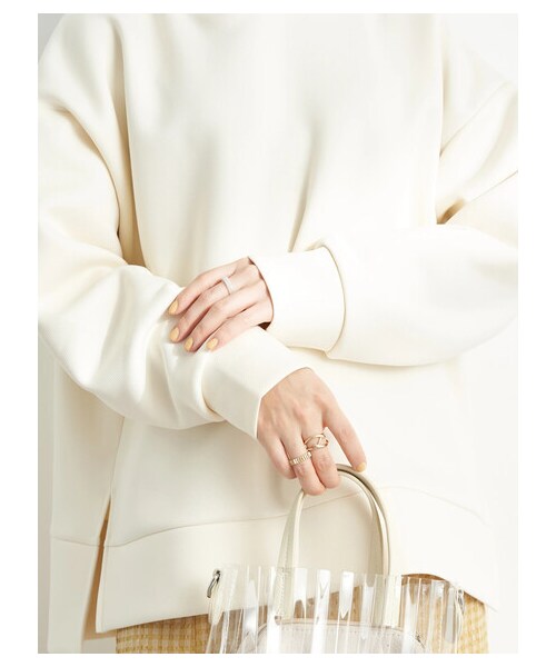 earth music&ecology（アースミュージックアンドエコロジー）の「【予約】ツイルダンボールフードプルオーバー（トップス・アイボリー/ベージュ/ライムグリーン・F）」の18枚目の写真