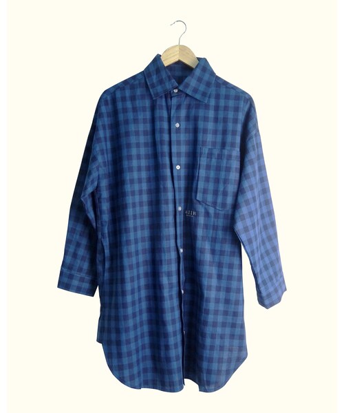 meeh(ミー)の「Checker Long Shirt(その他・メンズ・Blue・Small/Medium/Large)」の1枚目の写真