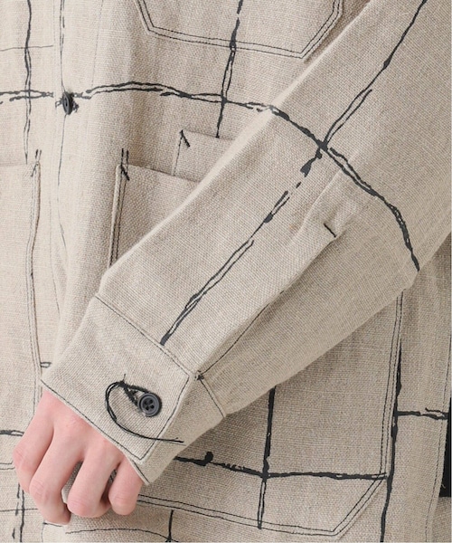WISM（ウィズム）の「DRAWING CHECK LINEN COVERALL（）」 - WEAR