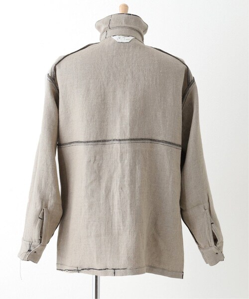 DRAWING CHECK LINEN COVERALL – ANCELLM