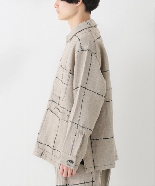 WISM（ウィズム）の「DRAWING CHECK LINEN COVERALL（）」 - WEAR
