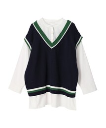 Green　Parks | ラインベストドッキングチュニック(トップス)