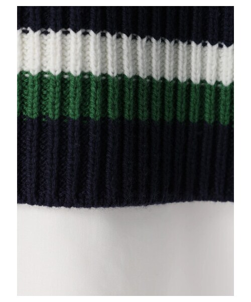 Green　Parks（グリーンパークス）の「ラインベストドッキングチュニック（トップス・アイボリー/ネイビー・F）」の10枚目の写真