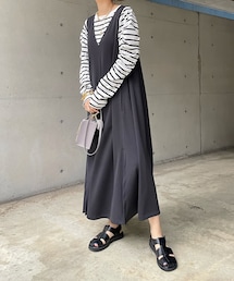 DouDou | フレア深Vジャンスカ(ワンピース)