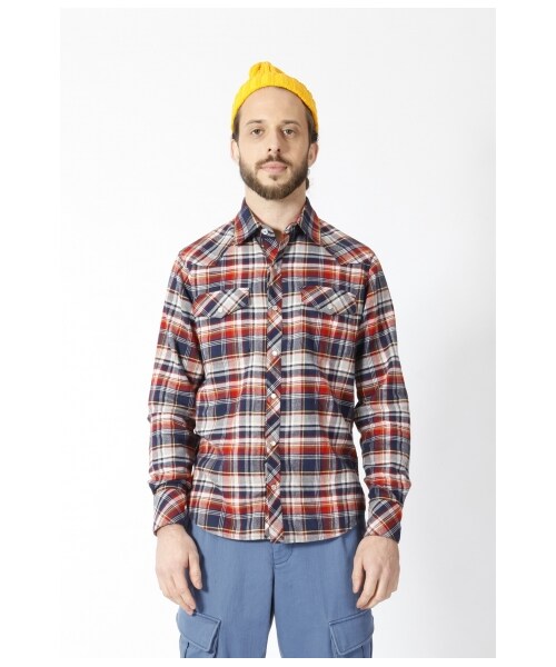 SYNDRO（シンドロ）の「"COWBOY DREAM" WESTERN SHIRT - FLANNEL（トップス・メンズ・YELLOW/RED/LIGHT INDIGO・S/M/L）」の9枚目の写真