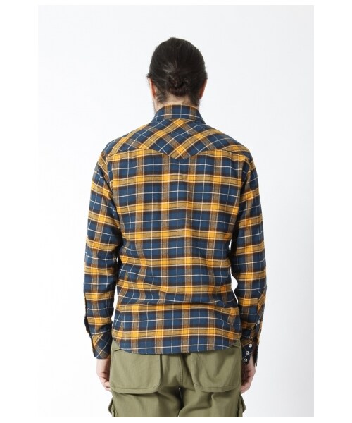 SYNDRO（シンドロ）の「"COWBOY DREAM" WESTERN SHIRT - FLANNEL（トップス・メンズ・YELLOW/RED/LIGHT INDIGO・S/M/L）」の5枚目の写真